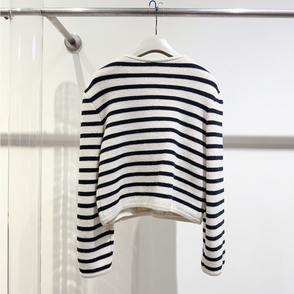 🚩steal Authentic Celine Navy and White Striped Sweater - Picture 2 of 6